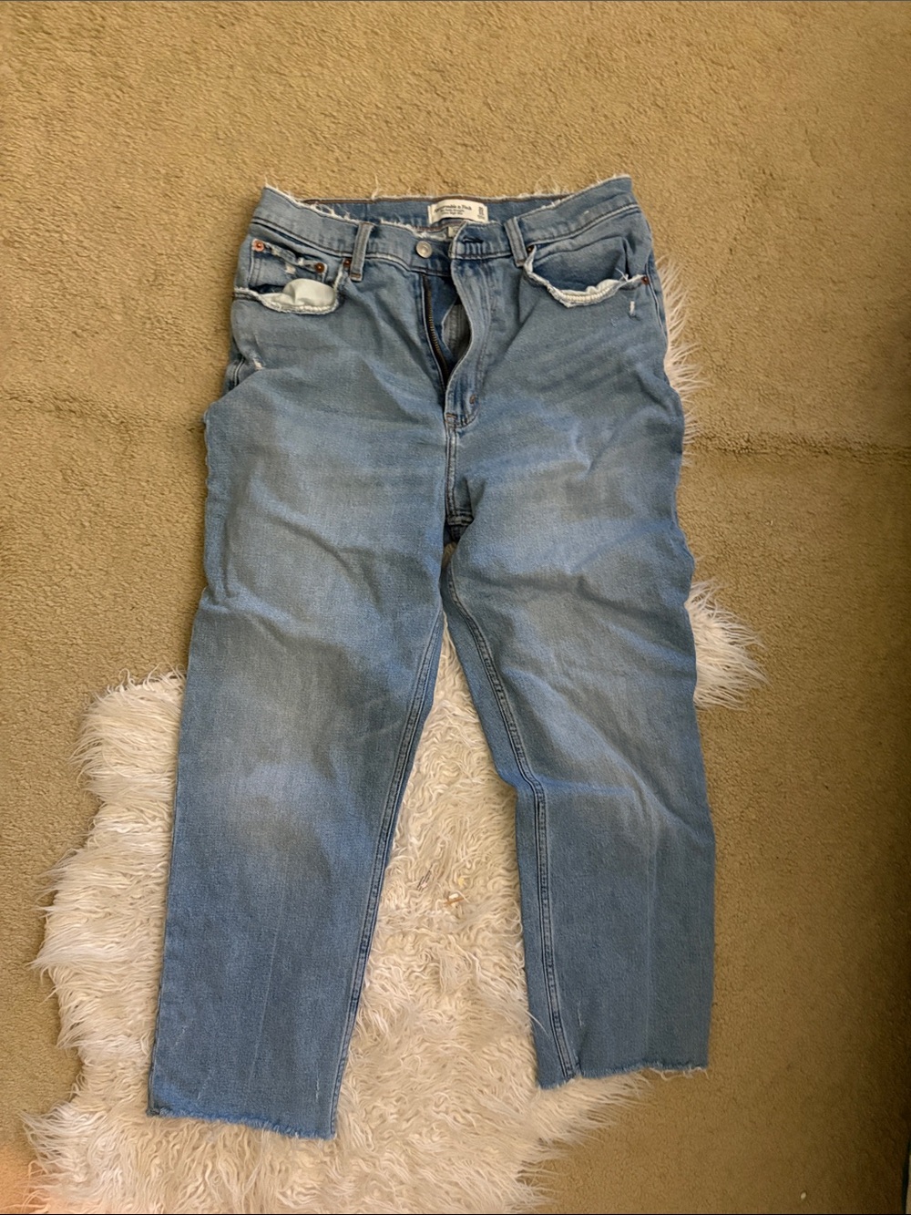 Abercrombie & Fitch Light Blue Relaxed Fit Men's Jeans